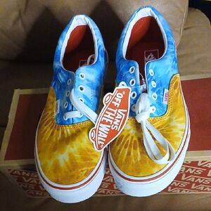 Vans Sneakers - Blue and Yellow Tie-Dye